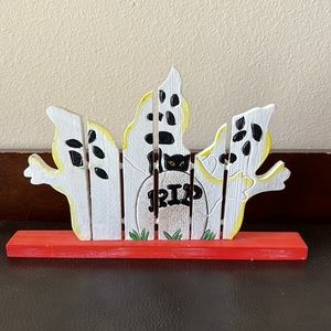 Halloween Wooden 3 Ghosts Decoration